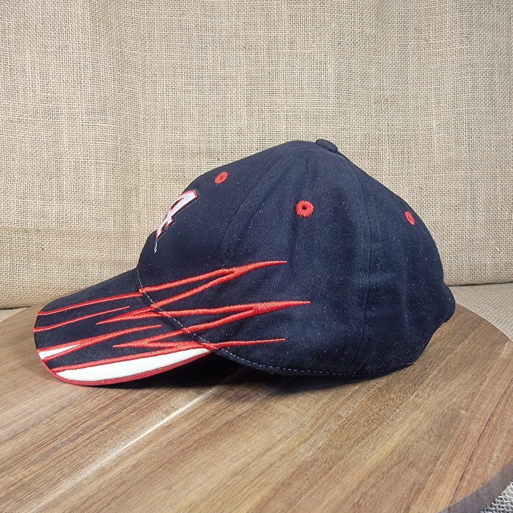 Vintage Nascar Winners Circle Hat Tony Stewart 14 Black Red Flames Strapback Cap - Picture 4 of 8